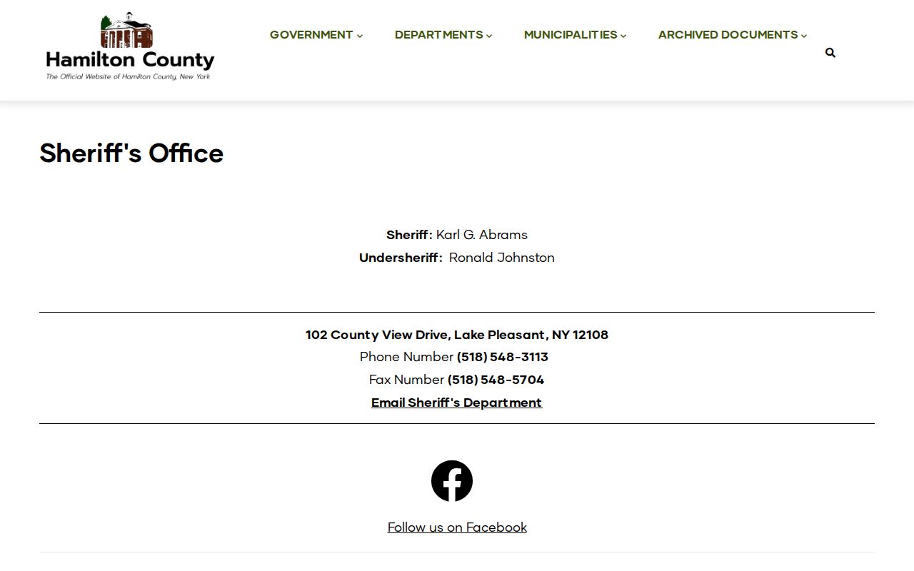 Hamilton County Sheriff’s Office jail and booking record information